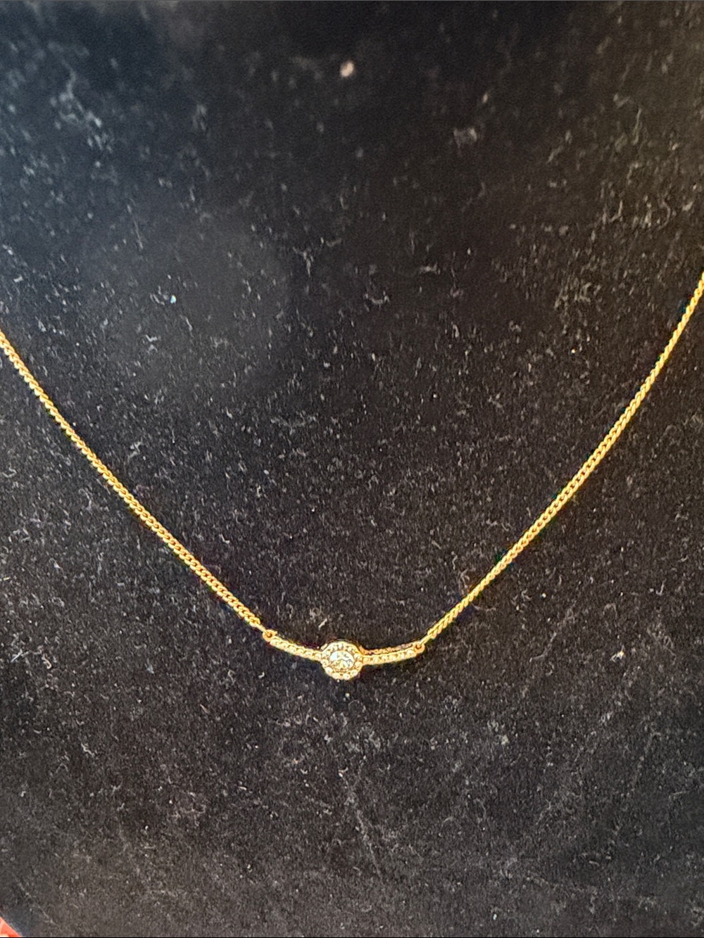 Brighton Gold-Tone Pavé Circle Pendant Necklace